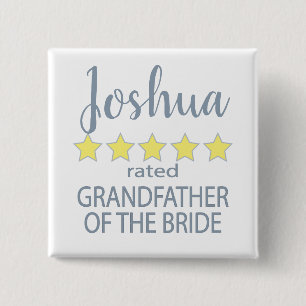 Bridal & Wedding Party 5 Sterne Großvater von Brid Button