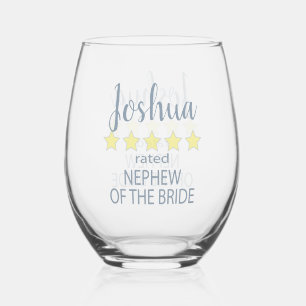 Bridal & Wedding Party 5 Sterne Nephew Bride Weinglas Ohne Stiel