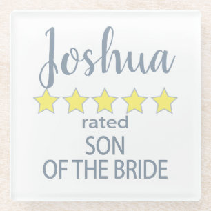 Bridal & Wedding Party 5 Sterne Sohn von Bride Glasuntersetzer