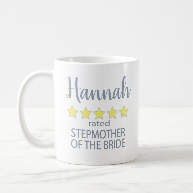 Bridal & Wedding Party 5 Sterne Stepmutter von Bri Kaffeetasse (Links)