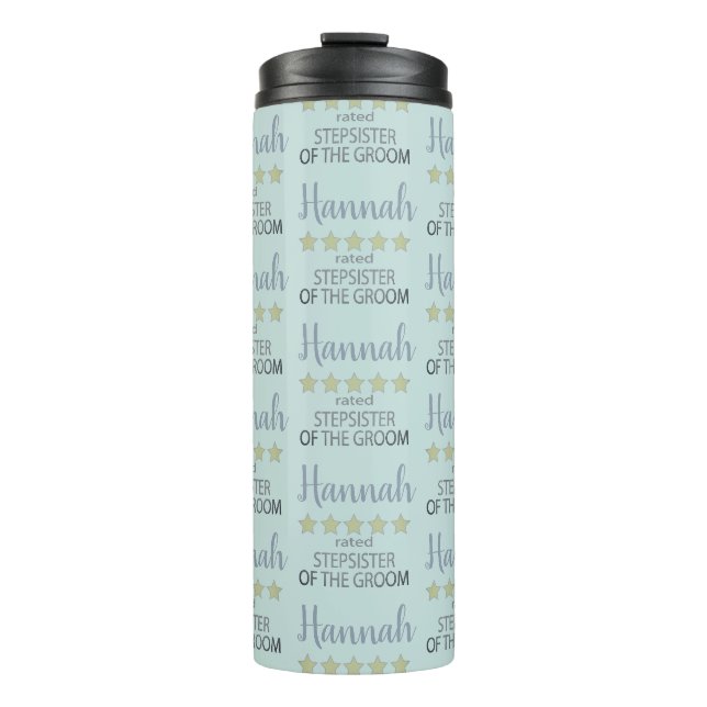 Bridal & Wedding Party 5 Sterne Stepschwester Thermosbecher (Vorderseite)