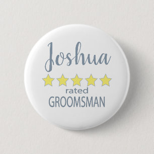 Bridal & Wedding Party 5 Sterne Trauzeuge Button