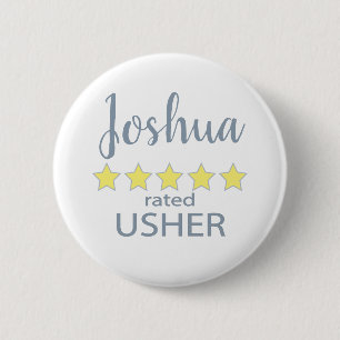 Bridal & Wedding Party 5 Sterne Usher Button