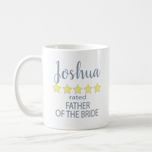 Bridal & Wedding Party 5 Sterne Vater von Bride Kaffeetasse (Links)