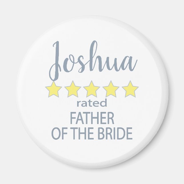 Bridal & Wedding Party 5 Sterne Vater von Bride Magnet (Vorne)
