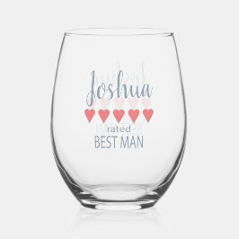 Bridal & Wedding Party 5 Trauzeuge Weinglas Ohne Stiel