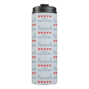 Bridal & Wedding Party 5 Trauzeugin Herz Thermosbecher