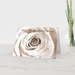 Bridal white Bitte sei meine Trauzeugin Einladung