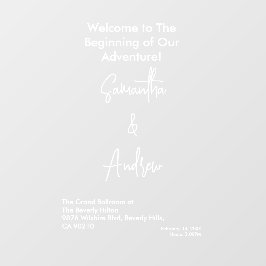 Bridal White Weddings Celebrating Love Romance Fensteraufkleber