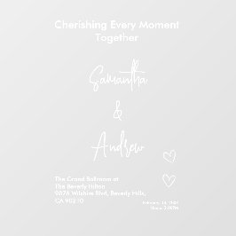 Bridal White Weddings Celebrating Love Romance Fensteraufkleber