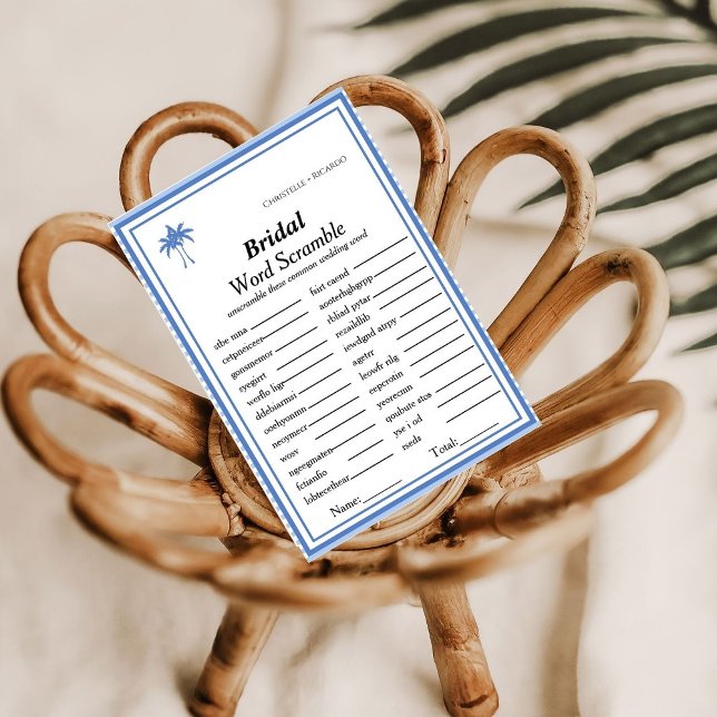 Bridal Wort Ramming Brautparty Spielkarte Einladung (Von Creator hochgeladen)