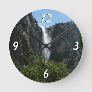 Bridalveil Falls im Yosemite National Park Runde Wanduhr