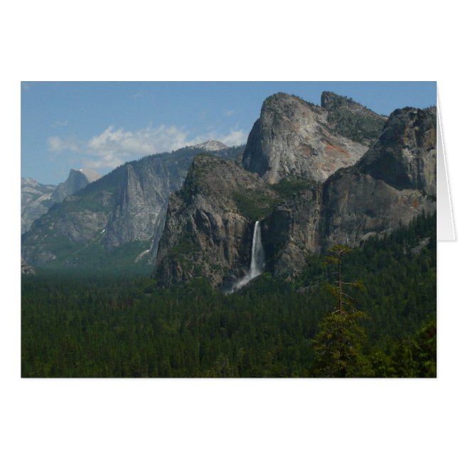 Bridalveil Falls und Halb Dome bei Yosemite (Vorderseite (Horizontal))