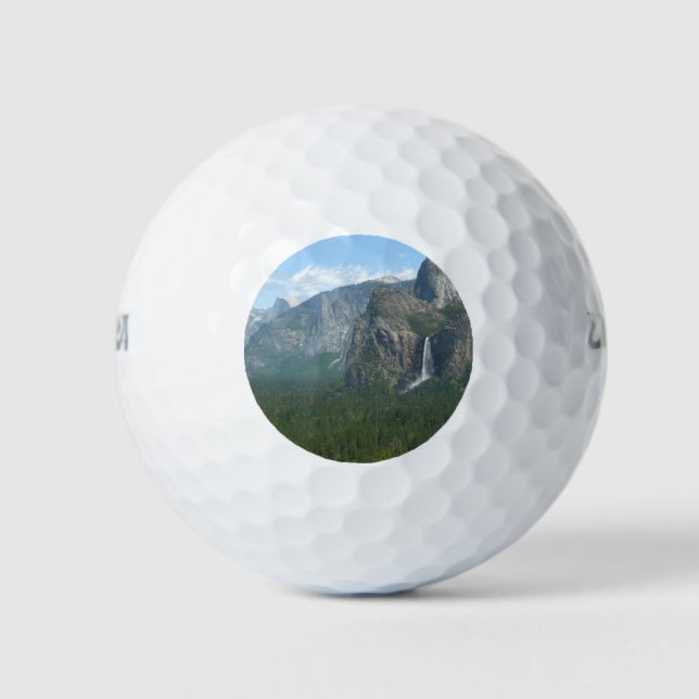 Bridalveil Falls und Halb Dome bei Yosemite Golfball (Vorderseite)