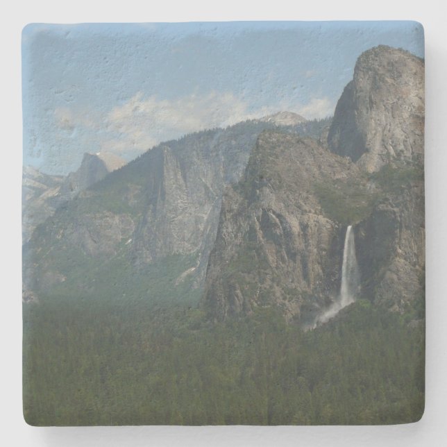 Bridalveil Falls und Halb Dome bei Yosemite Steinuntersetzer (Vorderseite)