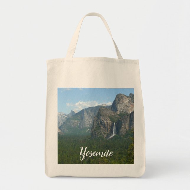 Bridalveil Falls und Halb Dome bei Yosemite Tragetasche (Vorne)