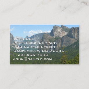 Bridalveil Falls und Halb Dome bei Yosemite Visitenkarte