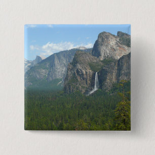 Bridalveil Falls und Half Dome im Yosemite Button