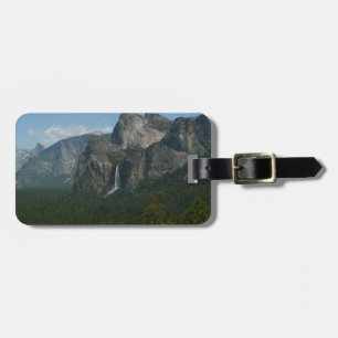 Bridalveil Falls und Half Dome im Yosemite Gepäckanhänger