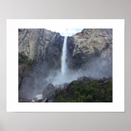Bridalveil Falls Waterfall Blaue Farbfotografie Poster