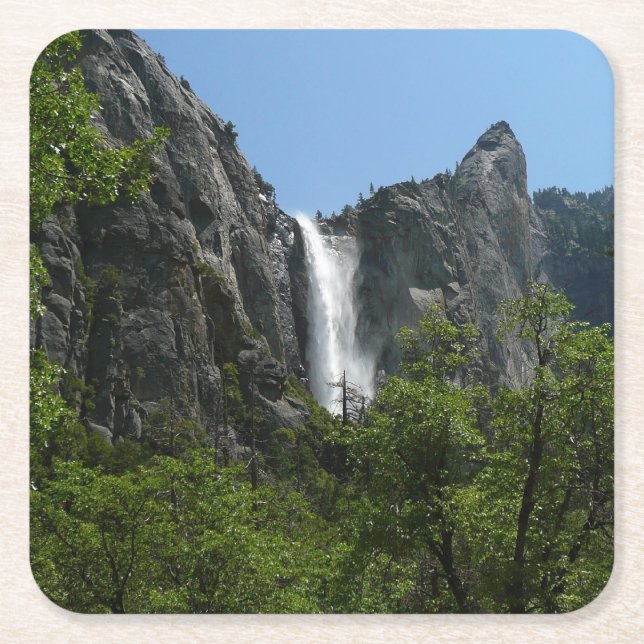 Bridalveil Falls, Yosemite National Park Rechteckiger Pappuntersetzer (Vorderseite)
