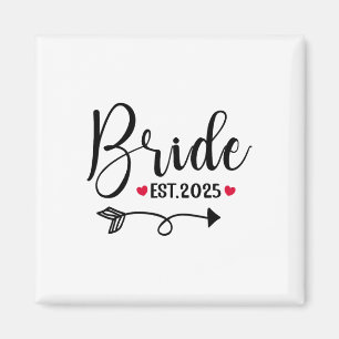 Bride 2025 Wedding Matching Mrs. Est 2025 Verheira Magnet