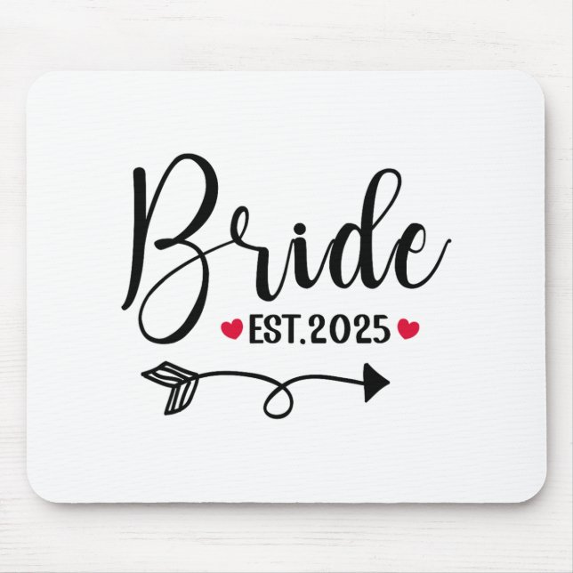 Bride 2025 Wedding Matching Mrs. Est 2025 Verheira Mousepad (Vorne)