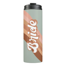 Bride 70er Groovy Retro Boho Chic Thermal Tumbler Thermosbecher
