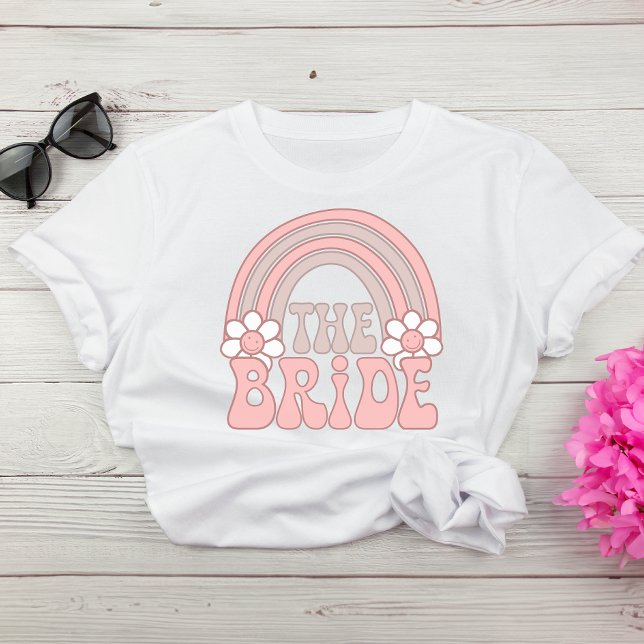 Bride 70er Retro Junggeselinnen-Abschied T-Shirt (Celebrate your last fling before the ring in style & add some flair to your bachelorette party look)