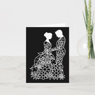 Bride & Groom Wedding Floral Mancala Schöne Karte