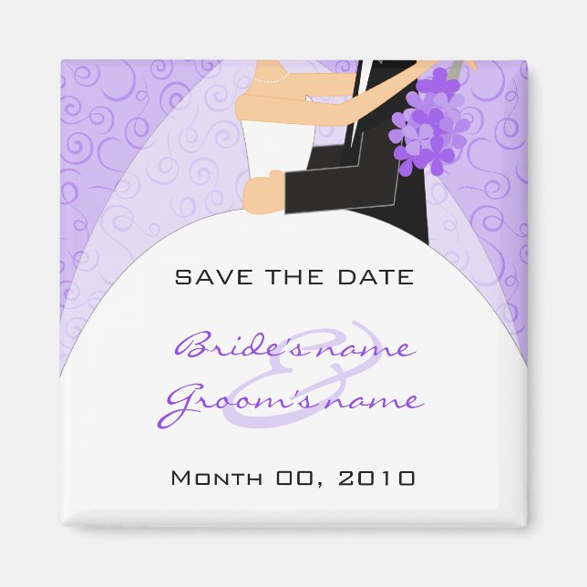 Bride and Groom Save the Date Magnete (Vorne)