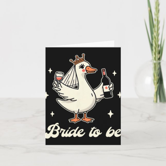 Bride Babe Brautparty Wedding Albern Gänsebride Karte (Vorderseite)