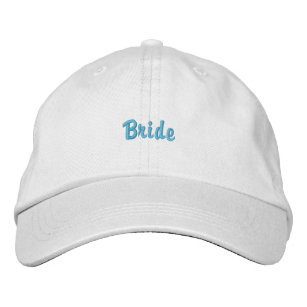 Bride Baseball hats in blauem Text Bestickte Kappe