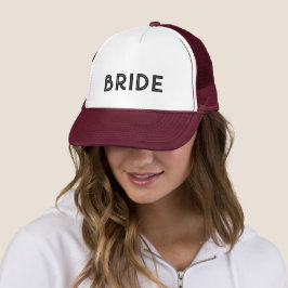 BRIDE Black Retro Typografie Truckerkappe