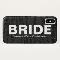 Bride Black Zebra Glitzer Design
