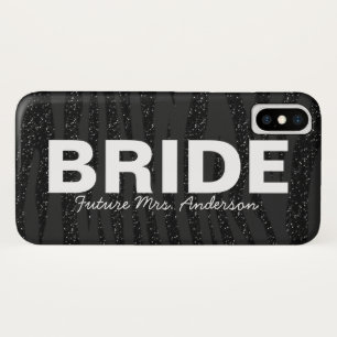 Bride Black Zebra Glitzer Design Case-Mate iPhone Hülle