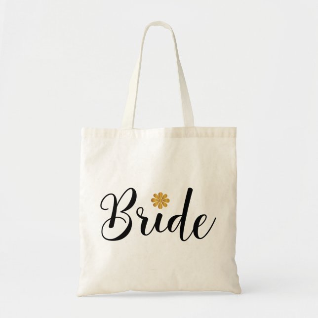 Bride Brautparty Wedding Elegant Tragetasche (Vorne)