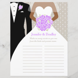 Bride Brautparty Word Game lila Pop-Kleid