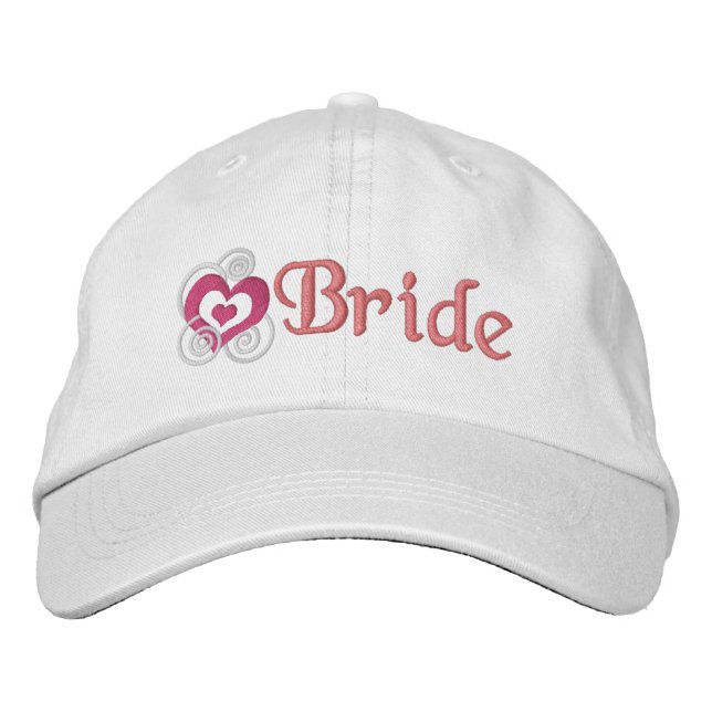 Bride Bridal Embroidery Bestickte Kappe (Vorderseite)