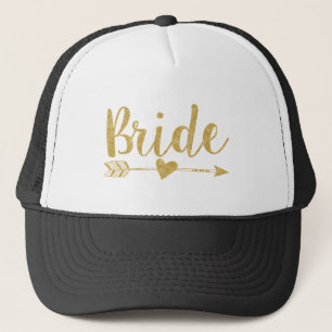 Bride Bride Stamm Golden Glitzer Print Truckerkappe