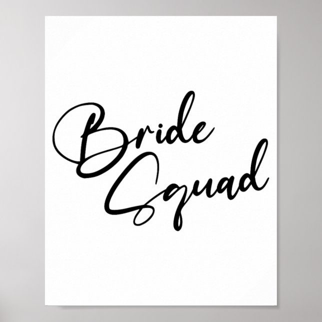 Bride Bridesmaid Bride Squad Junggeselinnen-Abschi Poster (Vorne)