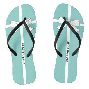 BRIDE & Bridesmaid Personalisiert Dusche Tiara Par Flip Flops
