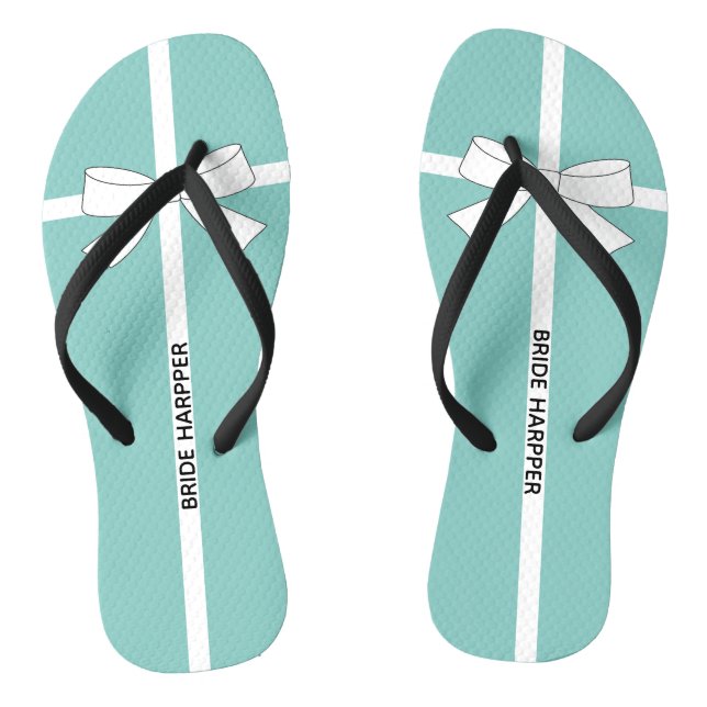 BRIDE & Bridesmaid Personalisiert Dusche Tiara Par Flip Flops (Fußbett)