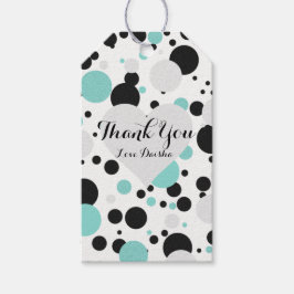 BRIDE & Bridesmaids Aquamarin Polka Dots Tiara Par Geschenkanhänger