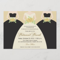 Bride & Bridesmaids Brautparty Invite (Gold)
