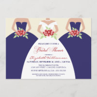 Bride & Bridesmaids Brautparty Invite (Marine)