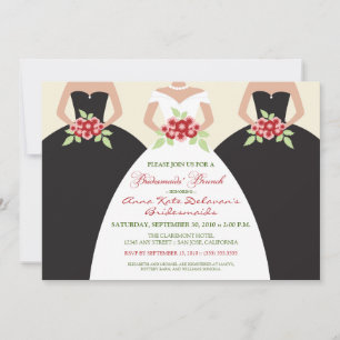 Bride & Bridesmaids Bridal Brunch Einladung (schwa