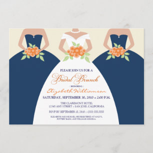Bride & Bridesmaids Bridal Brunch Invite (Marine) Einladung