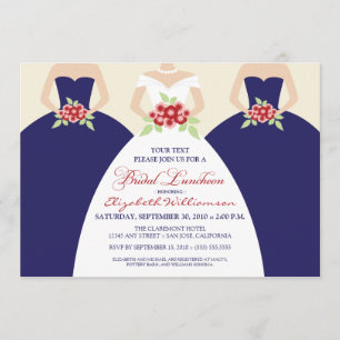 Bride & Bridesmaids Bridal Luncheon Invite (Marine Einladung