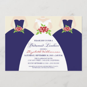 Bride & Bridesmaids Bridal Luncheon Invite (Marine Einladung